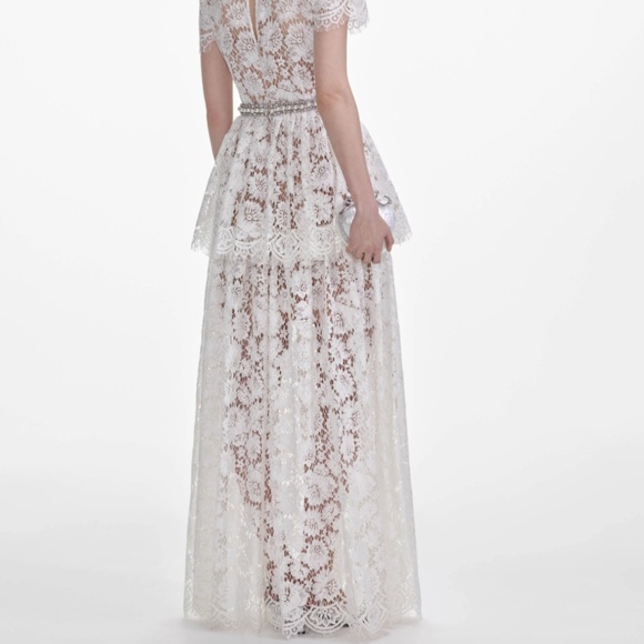 self-portrait White Tiered Lace Maxi Dress Size MSRP $725 -  NWT - Picture 7 of 9
